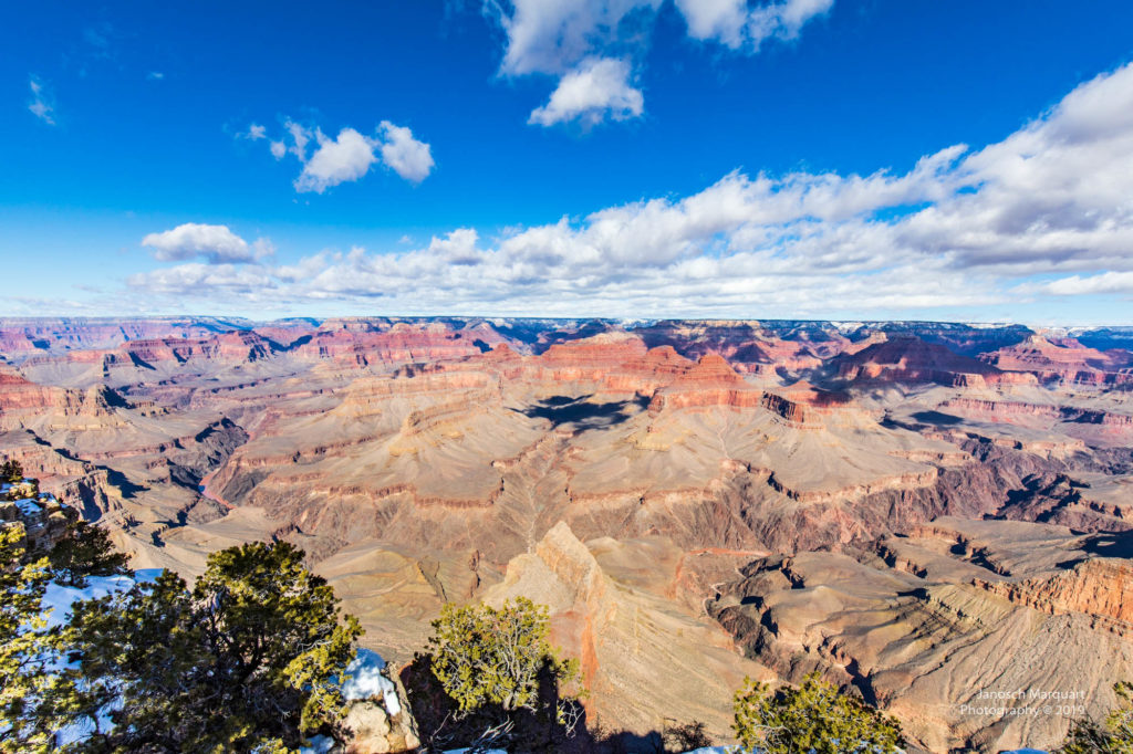 Blick in den Grand Canyon im Winter.